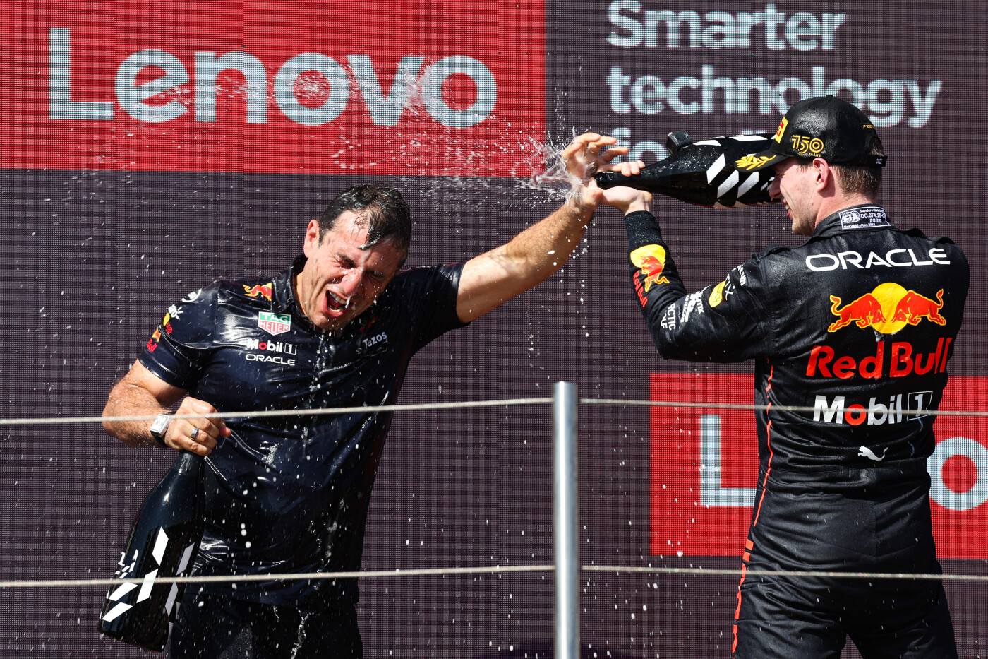 Max Verstappen en Pierre Wache Frankrijk 2022