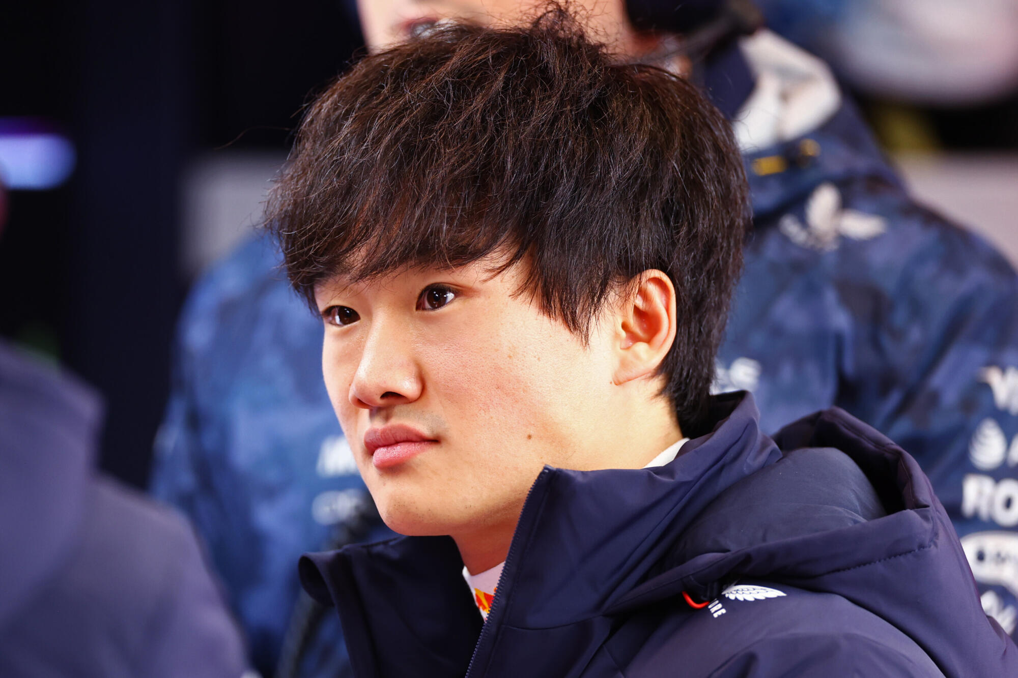 Yuki Tsunoda garage vrijdag Las Vegas 2025