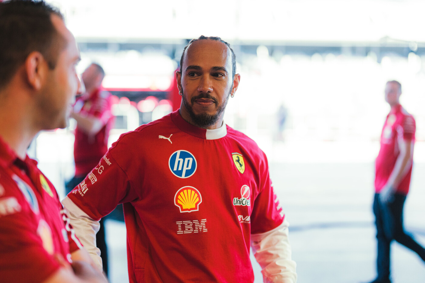 Lewis Hamilton garage Ferrari Austin Amerika 2025