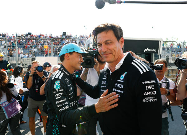 Toto Wolff en George Russell - GP Canada 2025