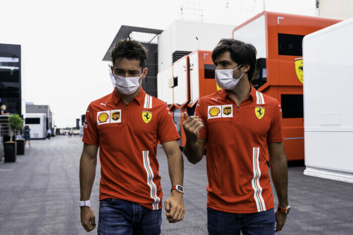 Charles Leclerc / Carlos Sainz / Ferrari / Le Castellet / Frankrijk / 2021