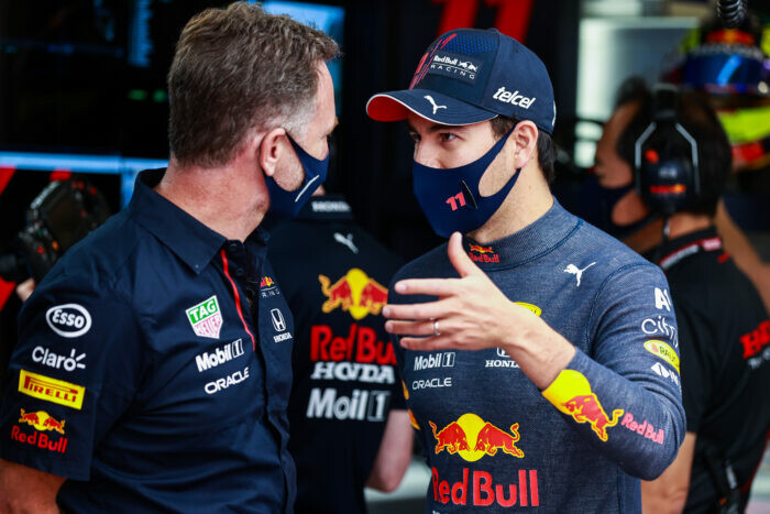 Sergio PÃ©rez / Christian Horner / Red Bull Racing / Monaco / 2021