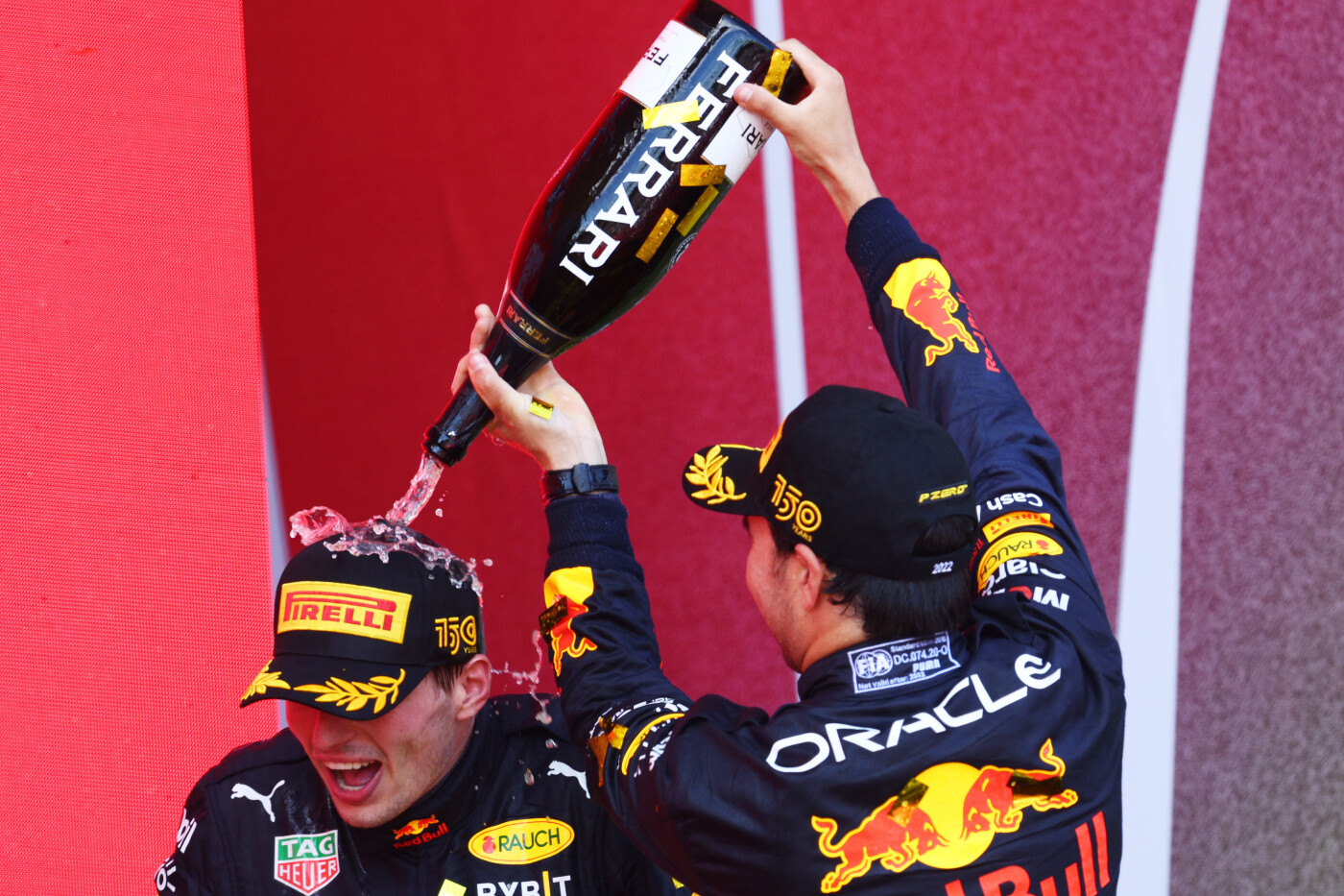 Perez Verstappen Podium Baku