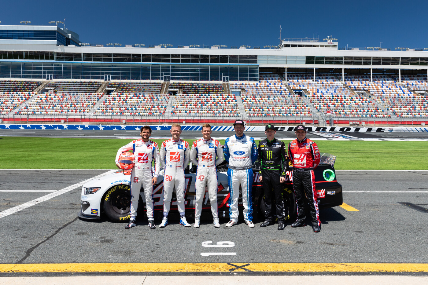 Haas meets Nascar Charlotte Motor Speedway
