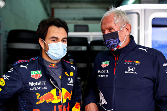 Sergio Perez / Helmut Marko / Red Bull Racing