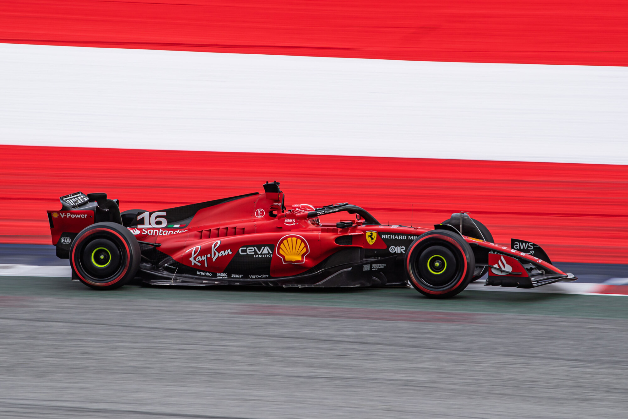 Leclerc auto Oostenrijk 2023