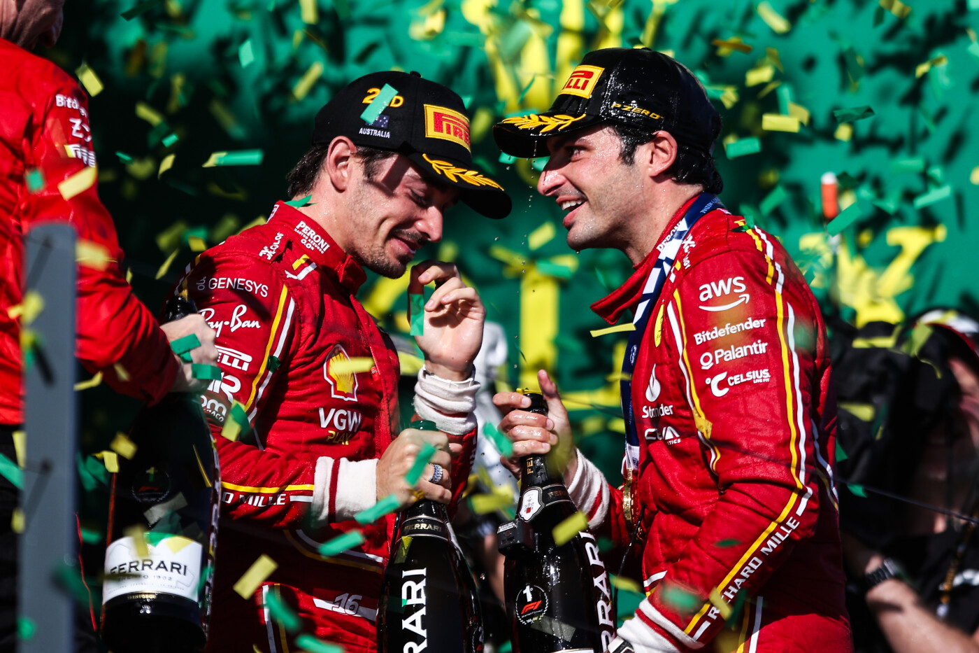 Ferrari-coureurs podium Australië 2024
