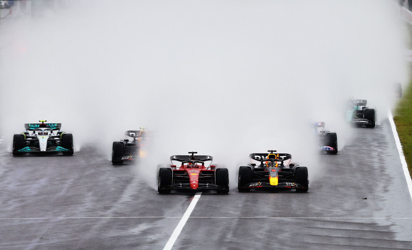 Verstappen en Leclerc Japan 2022