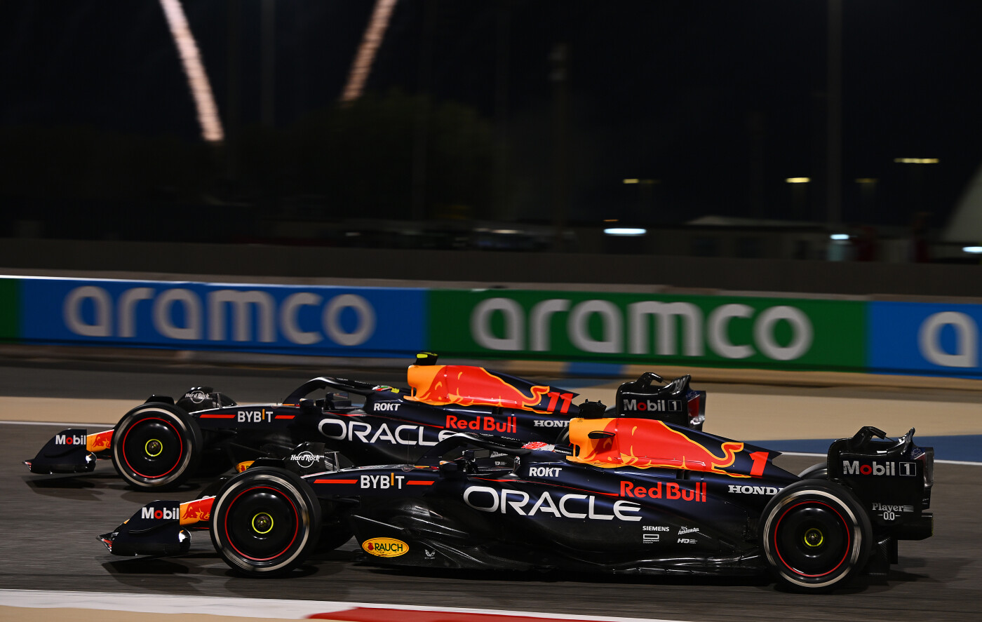 Verstappen Pérez auto Bahrein 2023