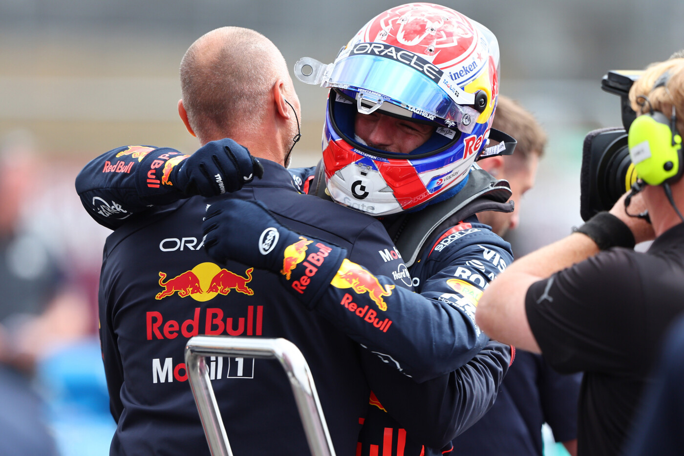 Max Verstappen pole position mechanic Silverstone 2025