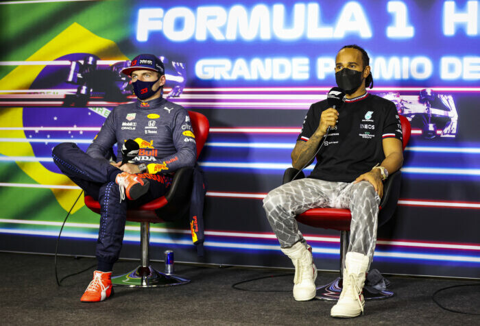Lewis Hamilton / Max Verstappen / Press Conference / BraziliÃ« / 2021