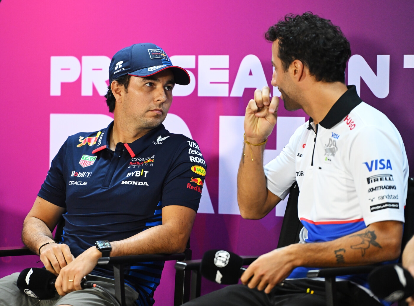 Perez Ricciardo persconferentie