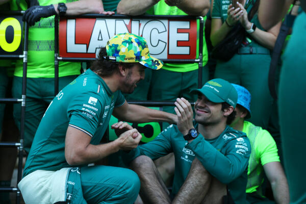 Aston Martin Brazilië 2023 Stroll en Alonso