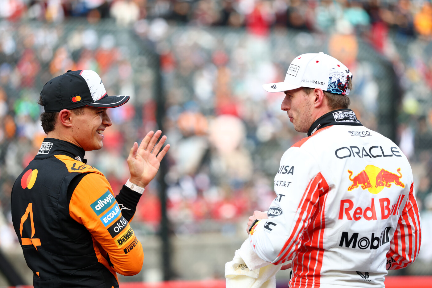 Lando Norris en Max Verstappen, Japan, 2025