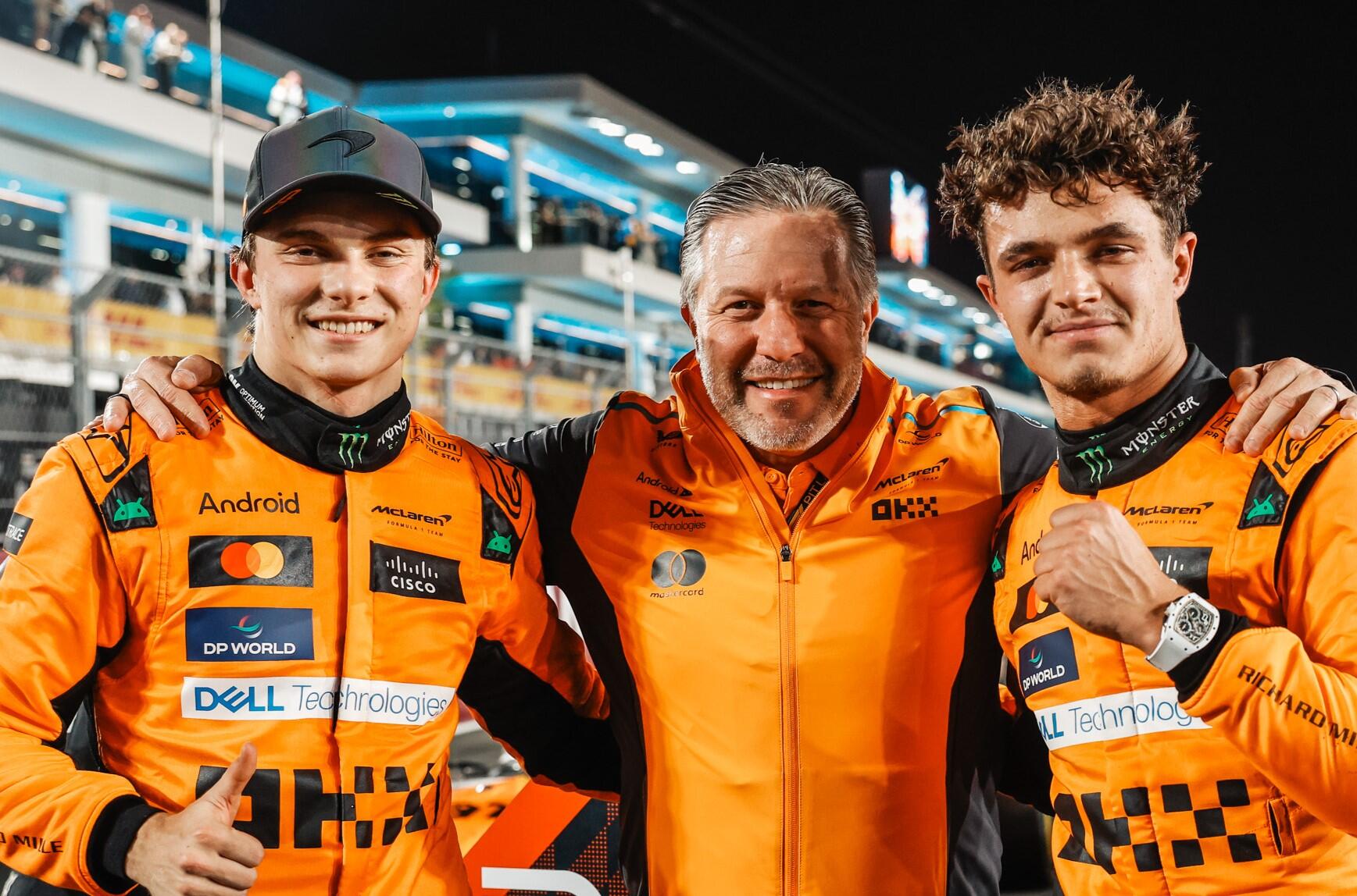 Piastri Norris Brown na Qatar sprint