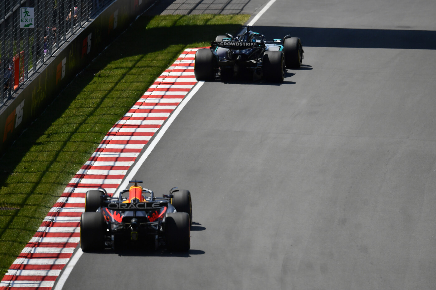 Max Verstappen en George Russell (2) - GP Canada 2025