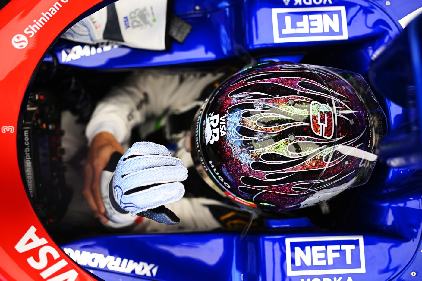 Daniel Ricciardo auto helm training vrijdag Singapore 2024