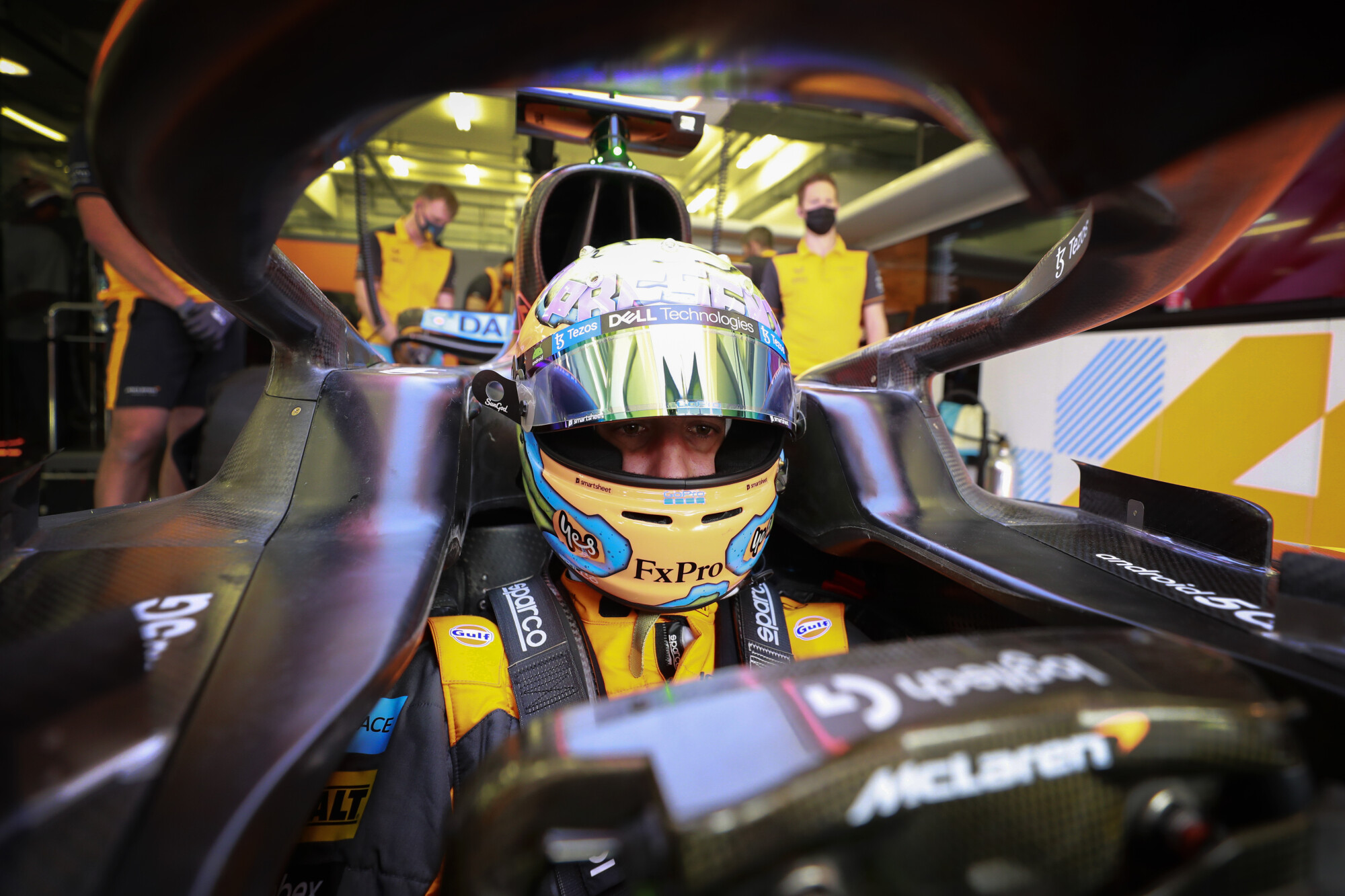 Daniel Ricciardo in de McLaren Bahrein 2022