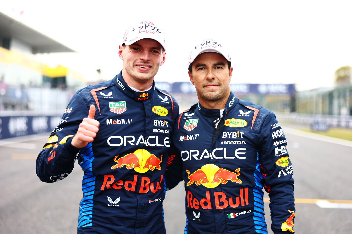Max Verstappen en Sergio Perez Japan 2024