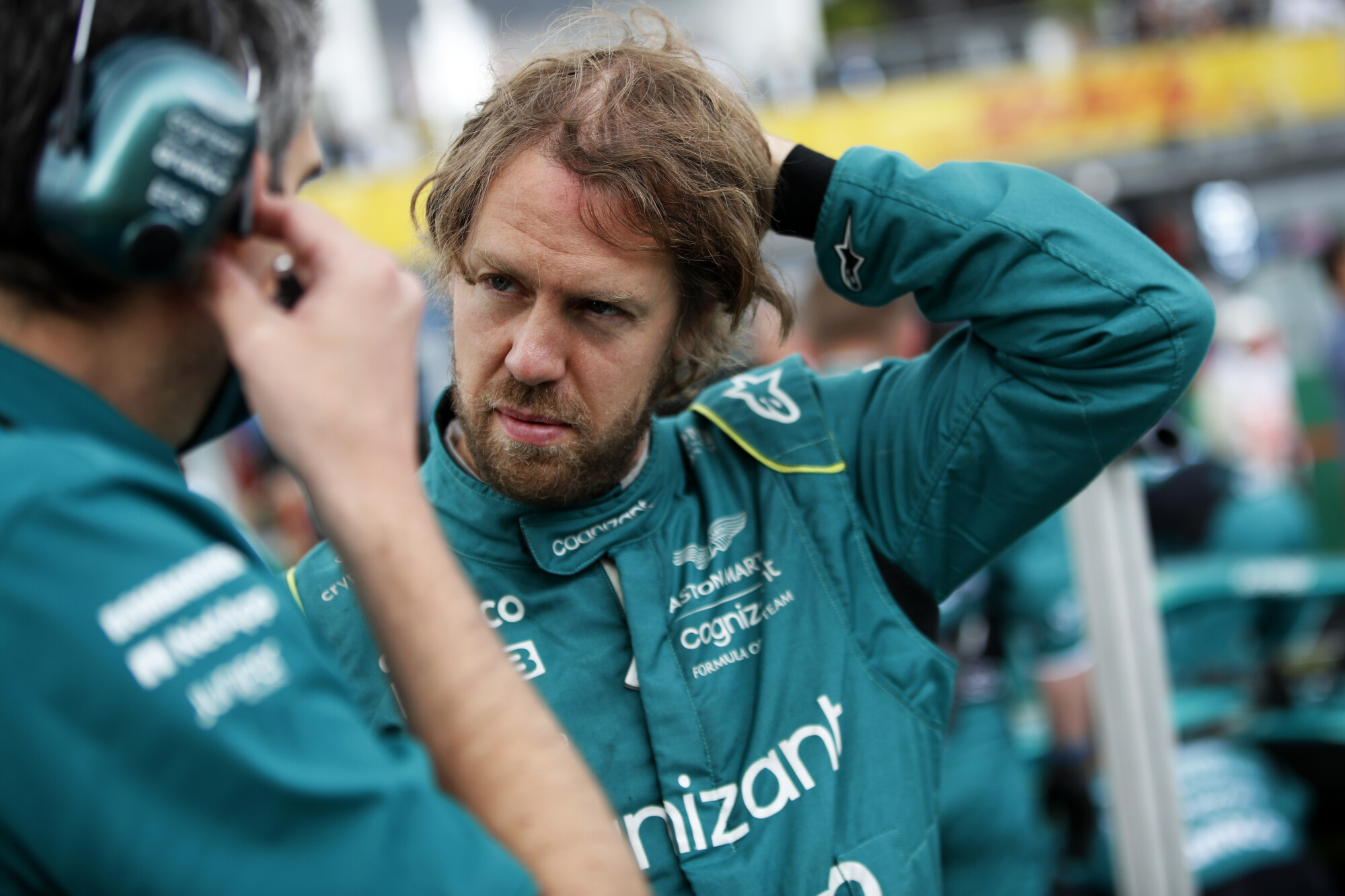 Sebastian Vettel Aston Martin Imola grid