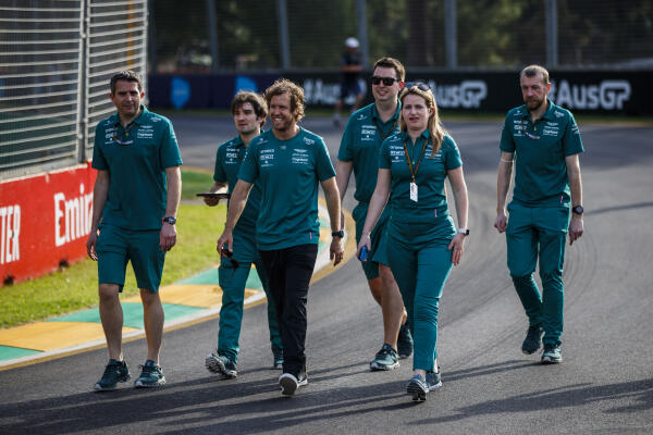 Sebastian Vettel trackwalk GP Australië 2022