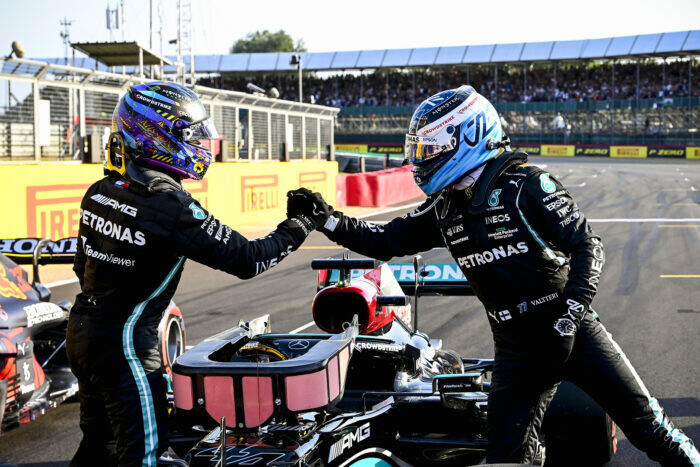 Lewis Hamilton / Valtteri Bottas / Mercedes AMG F1 / Silverstone / Groot-BrittanniÃ« / 2021
