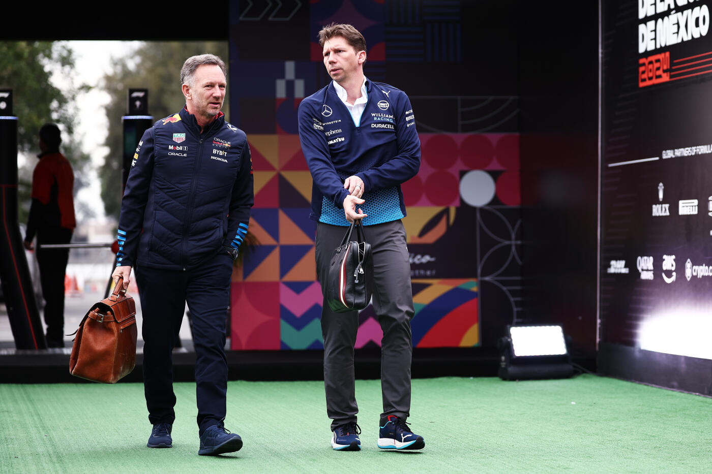James Vowles en Christian Horner - F1 Grand Prix van Mexico 2024