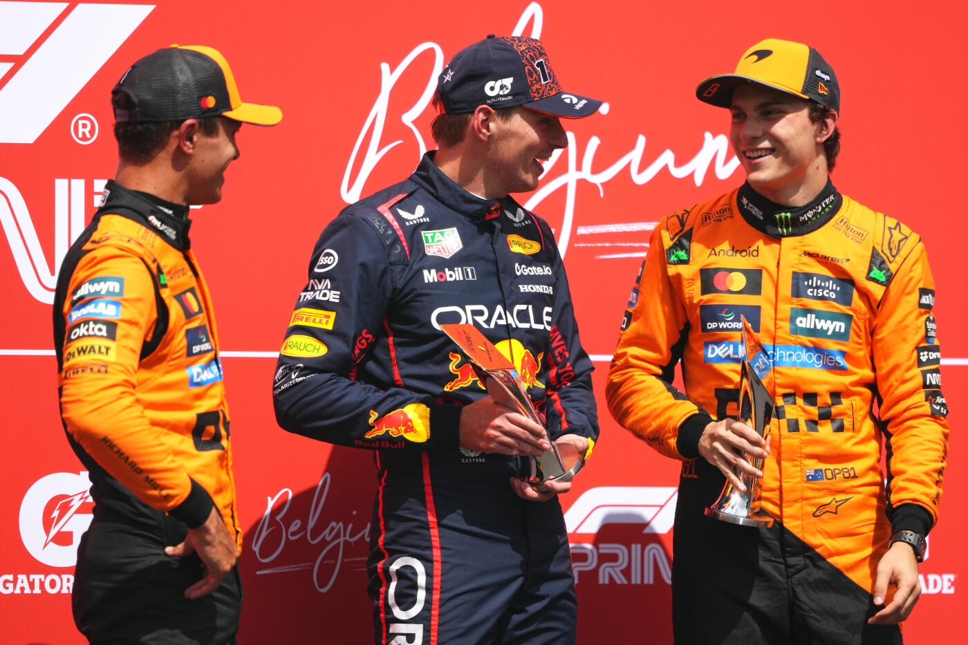 Lando Norris Max Verstappen Oscar Piastri sprint zaterdag Spa België 2025