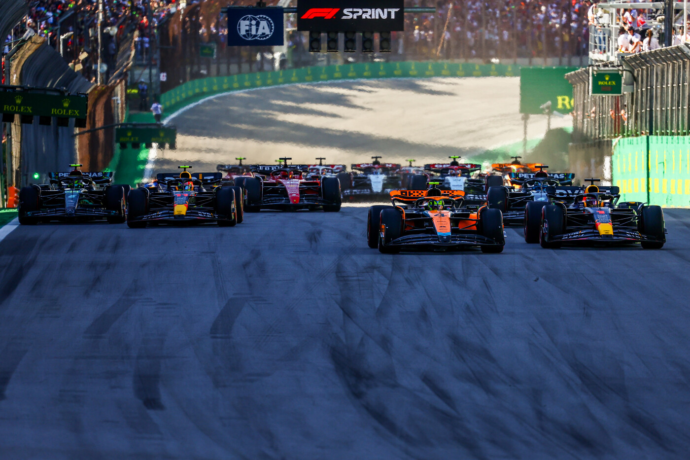 Verstappen start sprintrace Brazilië 2023