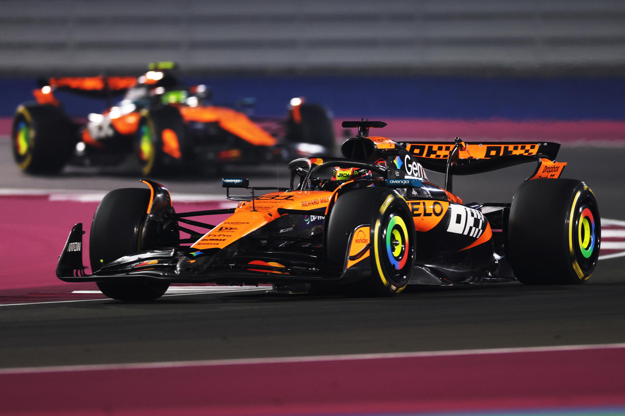 Oscar Piastri auto McLaren race zondag Qatar 2025