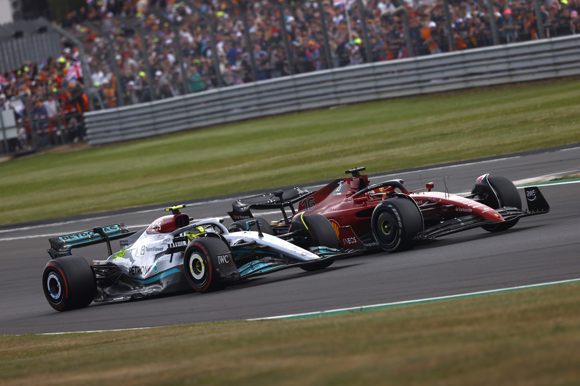 Mercedes Ferrari - Hamilton Leclerc - Groot-Brittannie 2022