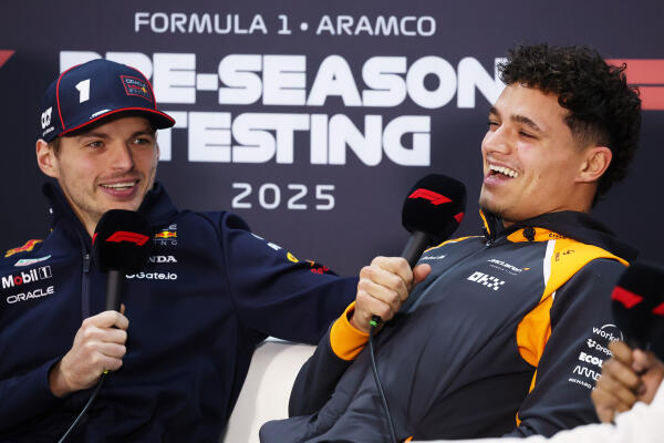 Max Verstappen Lando Norris 2025 Bahrein Wintertest