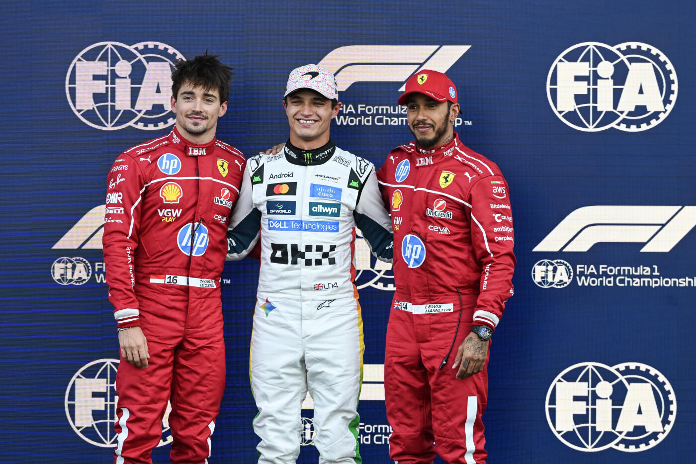 Charles Leclerc Lando Norris Lewis Hamilton kwalificatie zaterdag Mexico 2025